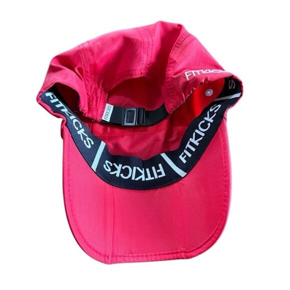 FitKicks Foldable Cap Hat Red One Size Unisex - Picture 6 of 6